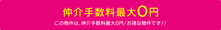 仲介手数料最大0円