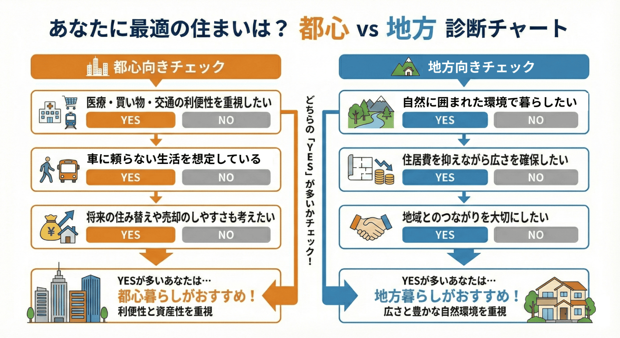 都心・地方の診断チャート