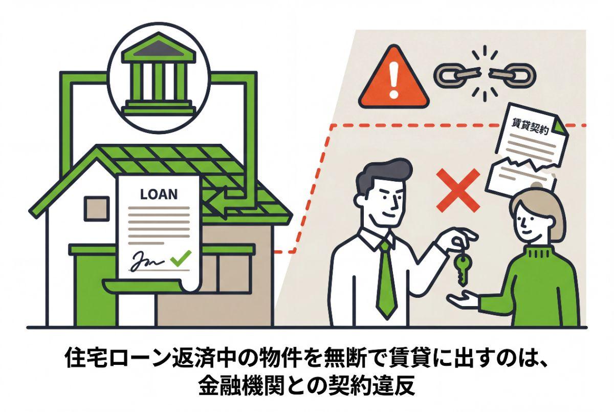 住宅ローン中の不動産を賃貸に出すのは黙認されない