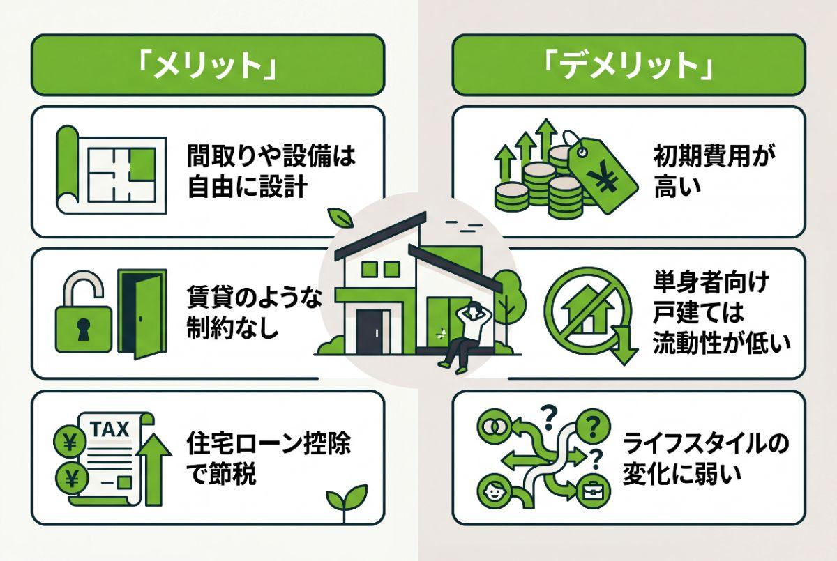 一人暮らし用の家を建てるメリット・デメリット