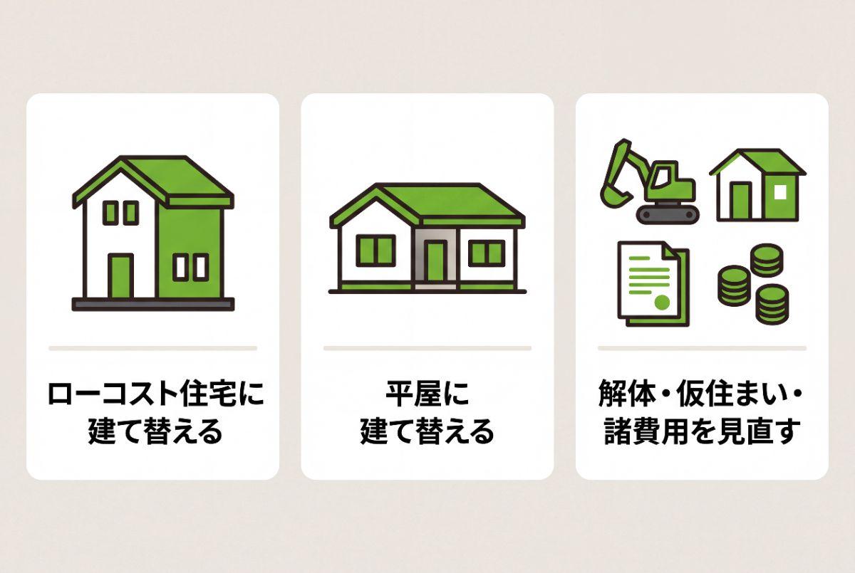 お金がない家の建て替え費用を抑える方法
