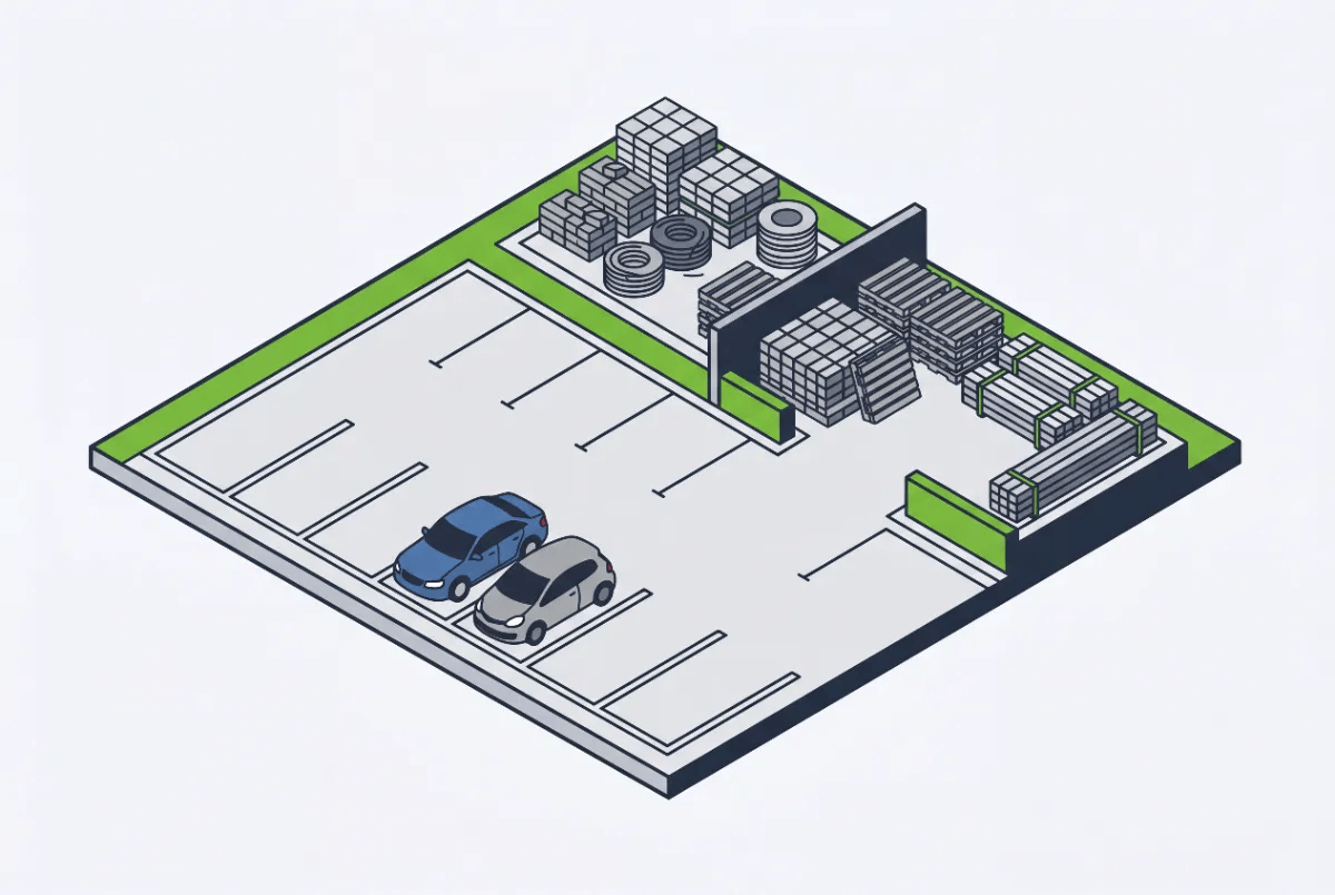駐車場や資材置き場