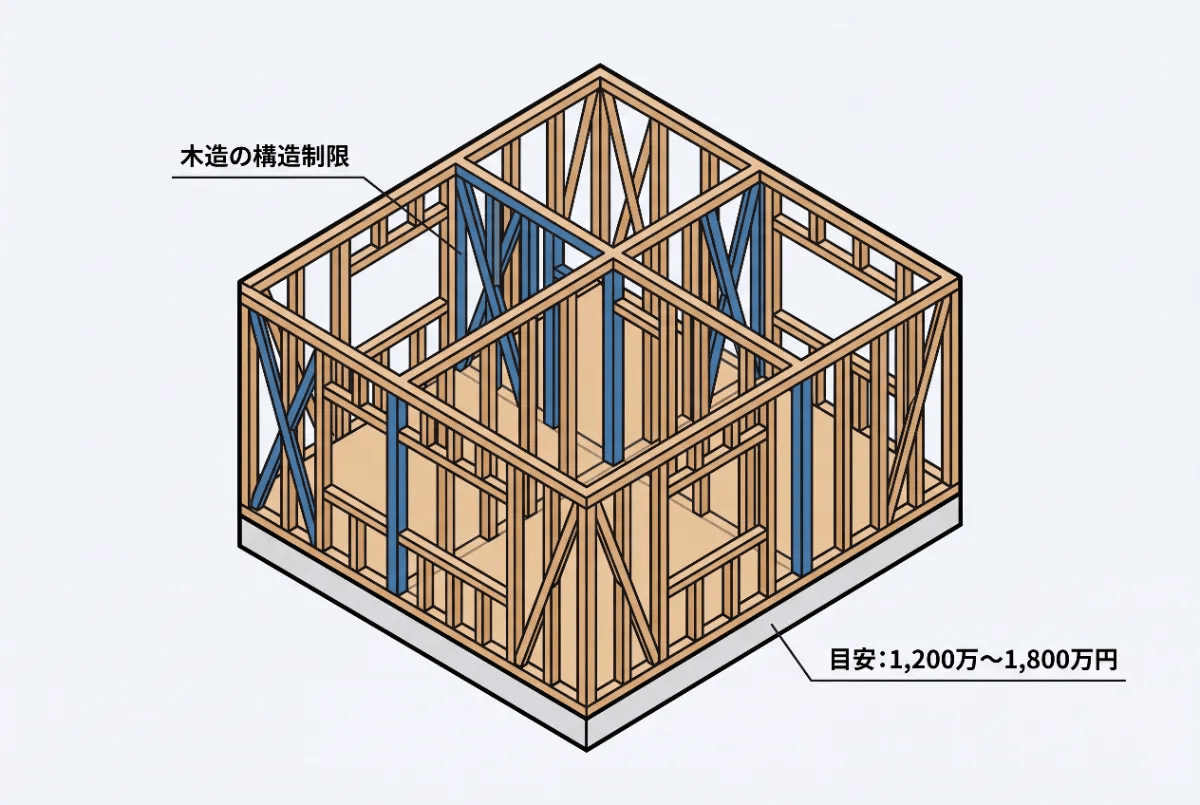 一戸建て（木造）のスケルトンリフォーム 