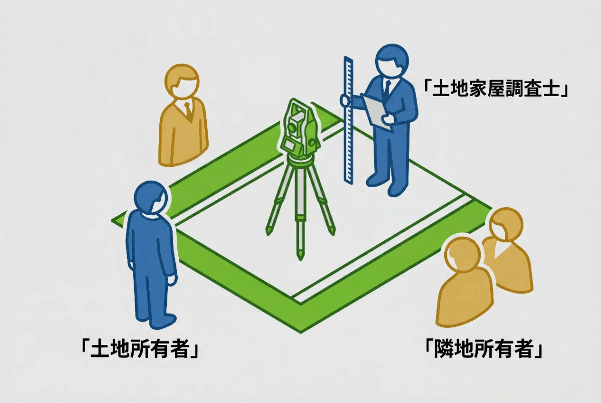 土地境界線立ち会いの参加者